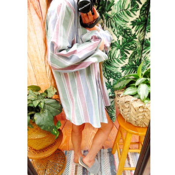 Vintage Tops - Vintage pastel oversized boyfriend button down 🍃